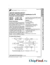 Datasheet LMX2335M manufacturer National Semiconductor