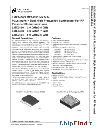 Datasheet LMX2433SLEX manufacturer National Semiconductor