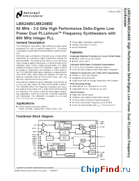 Datasheet LMX2485ESQX manufacturer National Semiconductor