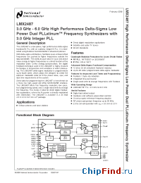 Datasheet LMX2487 manufacturer National Semiconductor
