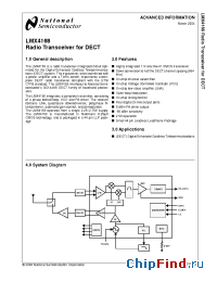 Datasheet LMX4168 manufacturer National Semiconductor