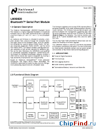 Datasheet LMX9830 manufacturer National Semiconductor