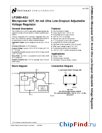 Datasheet LP2980IM5X-ADJ manufacturer National Semiconductor