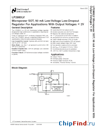 Datasheet LP2980LV manufacturer National Semiconductor