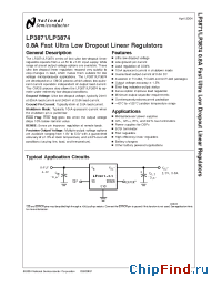 Datasheet LP3871EMPX-5.0 manufacturer National Semiconductor