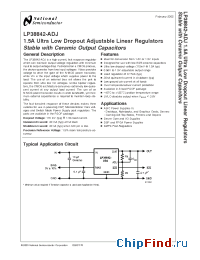 Datasheet LP38842-ADJ manufacturer National Semiconductor