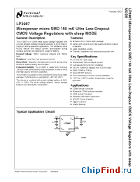 Datasheet LP3987ITLX-2.5 manufacturer National Semiconductor