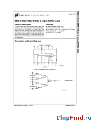 Datasheet MM74HC30J manufacturer National Semiconductor