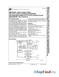 Datasheet NM93CS06LM8 manufacturer National Semiconductor
