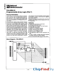 Datasheet PAL20RA10VC manufacturer National Semiconductor