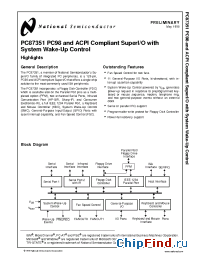 Datasheet PC87351 manufacturer National Semiconductor