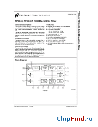 Datasheet TP3040 manufacturer National Semiconductor
