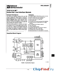 Datasheet TP3210 manufacturer National Semiconductor