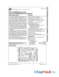 Datasheet TP3410J304-X manufacturer National Semiconductor
