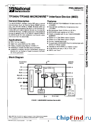 Datasheet TP3464 manufacturer National Semiconductor