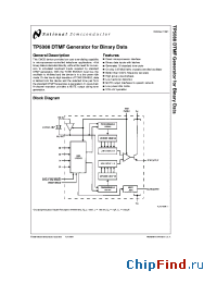 Datasheet TP5088 manufacturer National Semiconductor