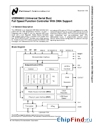 Datasheet USBN9602 manufacturer National Semiconductor