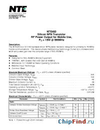 Datasheet NTE1654 manufacturer NTE