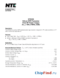 Datasheet NTE1658 manufacturer NTE