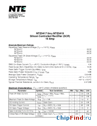 Datasheet NTE5417 manufacturer NTE
