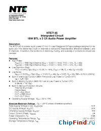 Datasheet NTE7145 manufacturer NTE