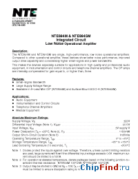 Datasheet NTE894M manufacturer NTE