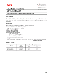 Datasheet MD56V62160E-XXTA manufacturer OKI