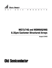 Datasheet MG73Q manufacturer OKI