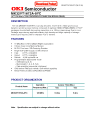 Datasheet MK32VT1672A-8YC manufacturer OKI