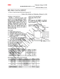 Datasheet ML2860 manufacturer OKI