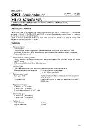 Datasheet ML63189B-xxxWA manufacturer OKI