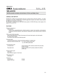 Datasheet ML63193-XXXTC manufacturer OKI