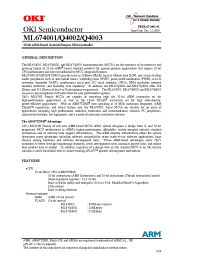 Datasheet ML674001 manufacturer OKI