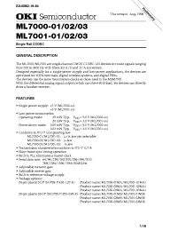 Datasheet ML7001-01MA manufacturer OKI