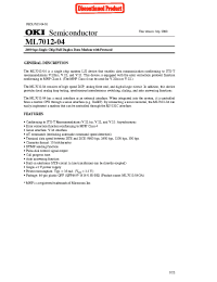 Datasheet ML7012-04GA manufacturer OKI