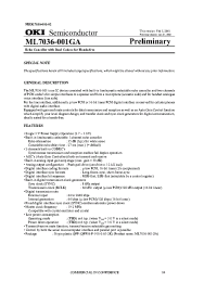 Datasheet ML7036-001GA manufacturer OKI