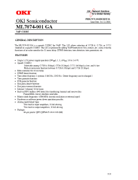 Datasheet ML7074-001GA manufacturer OKI