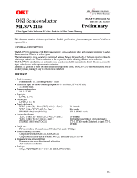 Datasheet ML87V2105 manufacturer OKI