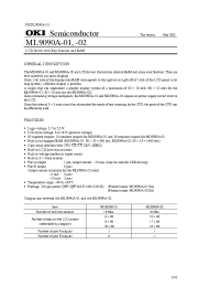 Datasheet ML9090A-01 manufacturer OKI