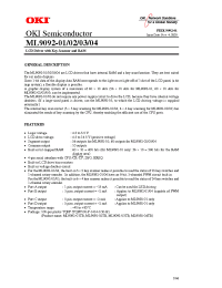 Datasheet ML9092-01TB manufacturer OKI