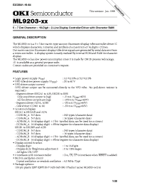 Datasheet ML9203-xx manufacturer OKI