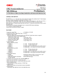 Datasheet ML9204 manufacturer OKI