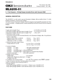 Datasheet ML9205-01GP manufacturer OKI