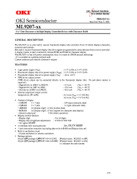 Datasheet ML9207 manufacturer OKI