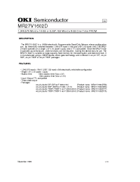 Datasheet MR27V1602D manufacturer OKI