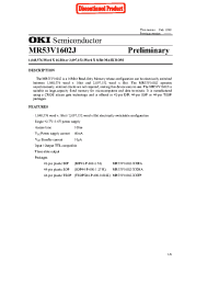 Datasheet MR53V1602J-XXRA manufacturer OKI
