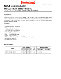 Datasheet MSC23140D-XXBS10 manufacturer OKI