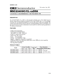Datasheet MSC23409C-70DS9 manufacturer OKI