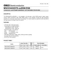Datasheet MSC2343257D-60BS8/DS8 manufacturer OKI