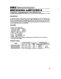 Datasheet MSC23436A manufacturer OKI